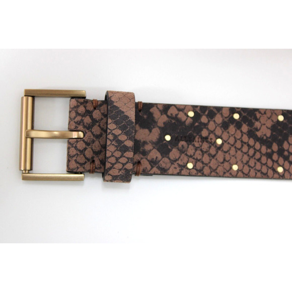AllSaints Belt Leather Studded Snake Print Look Women\'s Size L